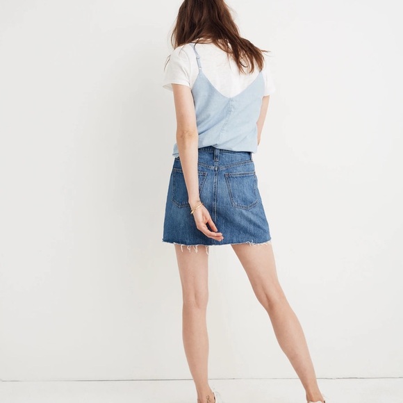 Madewell Rigid Denim A-Line Mini Skirt in Lakeline Wash: Eco Edition - Picture 2 of 8